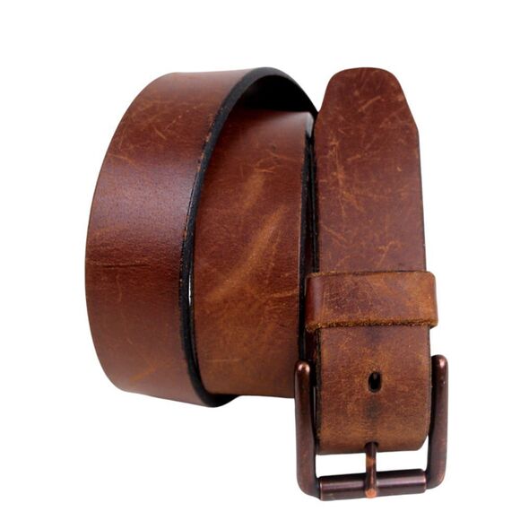 DOCKERS BROWN GENUINE LEATHER 1 3/8"Wd DRESS CASUAL MEN'S BELT Size 38/95 (A32 - Picture 1 of 13
